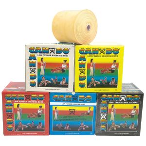 Taśma do ćwiczeń Cando - 50 jardów - żółta/X lekka - niskoproszkowa | Alternatywa dla hantli