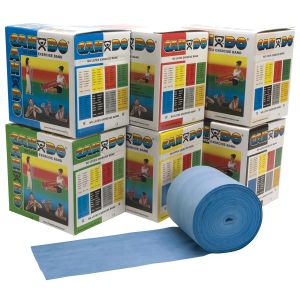 Taśma do ćwiczeń Cando - 50 jardów - niebieska/ciężka - bez lateksu | Alternatywa dla hantli