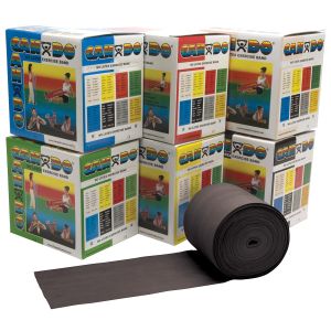 Taśma do ćwiczeń Cando - 50 jardów - czarna/X ciężka - bez lateksu | Alternatywa dla hantli