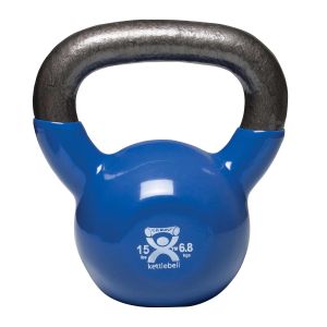 Cando Kettle Bell, 15 lb. - Niebieski | Alternatywa dla hantli