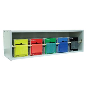 Taśma CanDo Go-band, 50 metrów, 5 sztuk - 1 sztuka żółto-czarna ze stojakiem | Alternatywa dla hantli